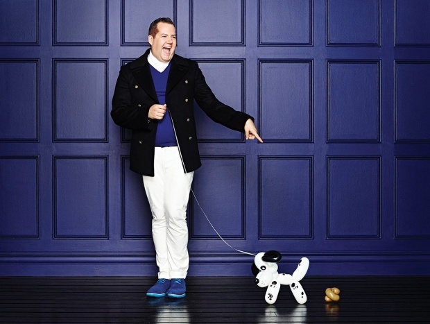 Ross Mathews with Fake Dog