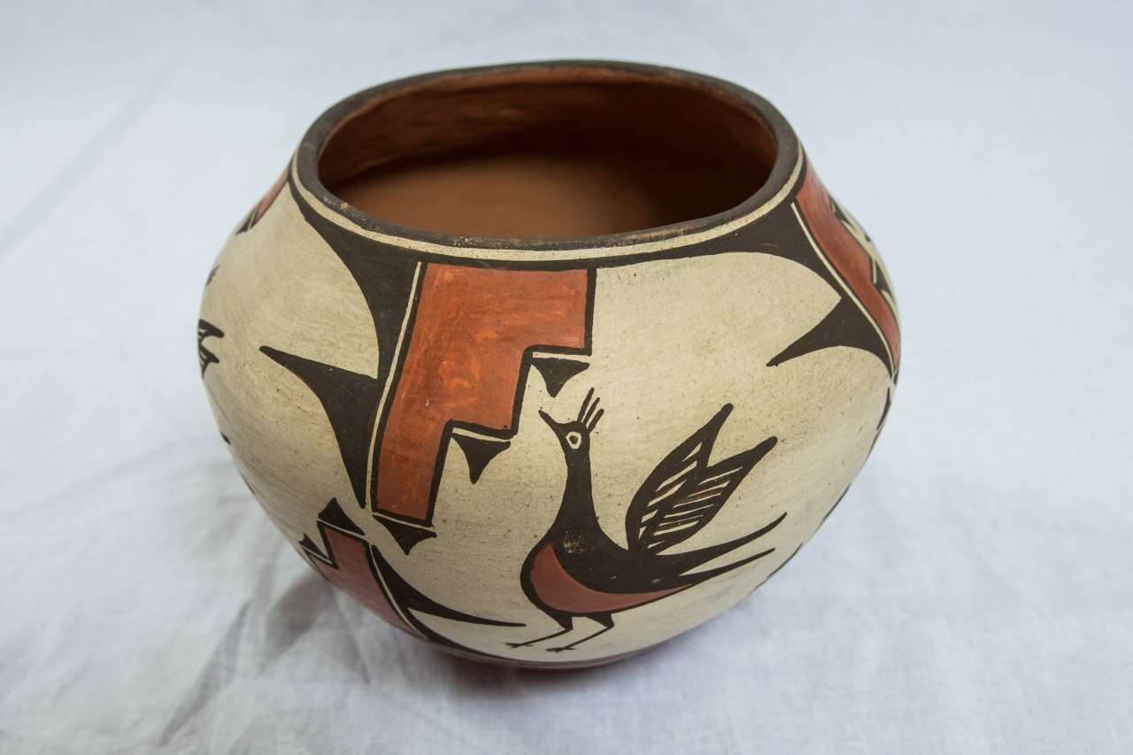 Polychrome Olla with Traditional Zia Pueblo Design