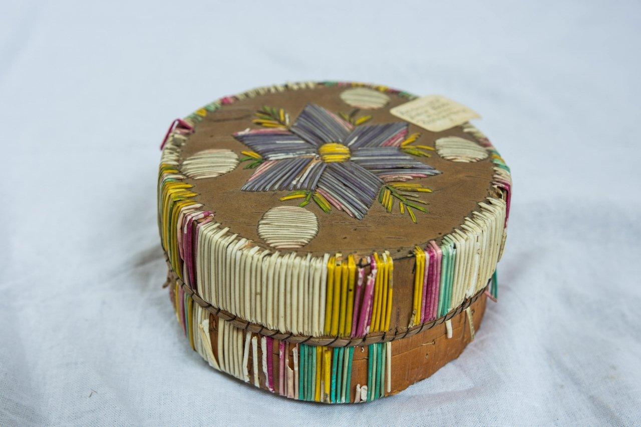 Potawatomi Porcupine Quill Box, c 1930s