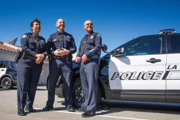 Police Chiefs Lisa Rosales, John Curley, and Nick Paz