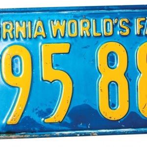 California 1939 World’s Fair license plate