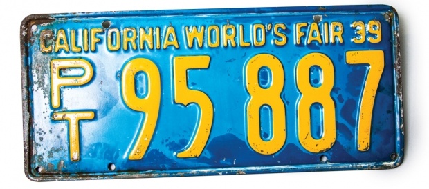 California 1939 World’s Fair license plate