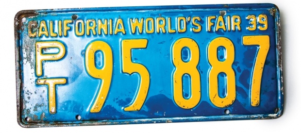 California 1939 World’s Fair license plate